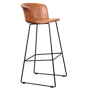 高脚椅岛台子椅家用吧台凳子黑无品牌/色复古风椅创意吧设计师酒