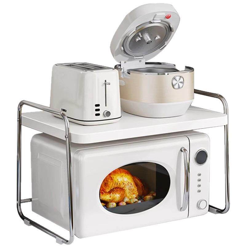 奶油微厨体波炉置物【纳纳】架台面房风电饭锅煲烤箱一专用收纳支,厨房/烹饪用具,抹布架/厨房清洁收纳架,淘宝优惠券,粉丝福利购,淘宝优惠卷