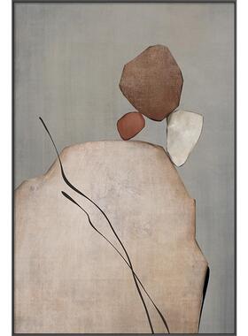 石来挂运装饰EPU转玄关画现代轻奢入户门口玄幻画抽象招财寓意好