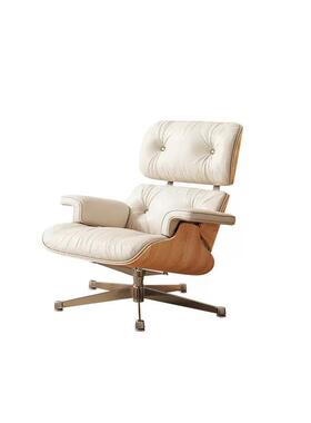 姆斯躺椅现代简759约支懒人休椅伊办公闲极简单人沙发架椅实木北