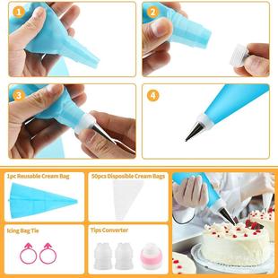 糕装饰工具164件套bakin蛋g烘tools糕焙裱花164件套嘴转蛋台套装