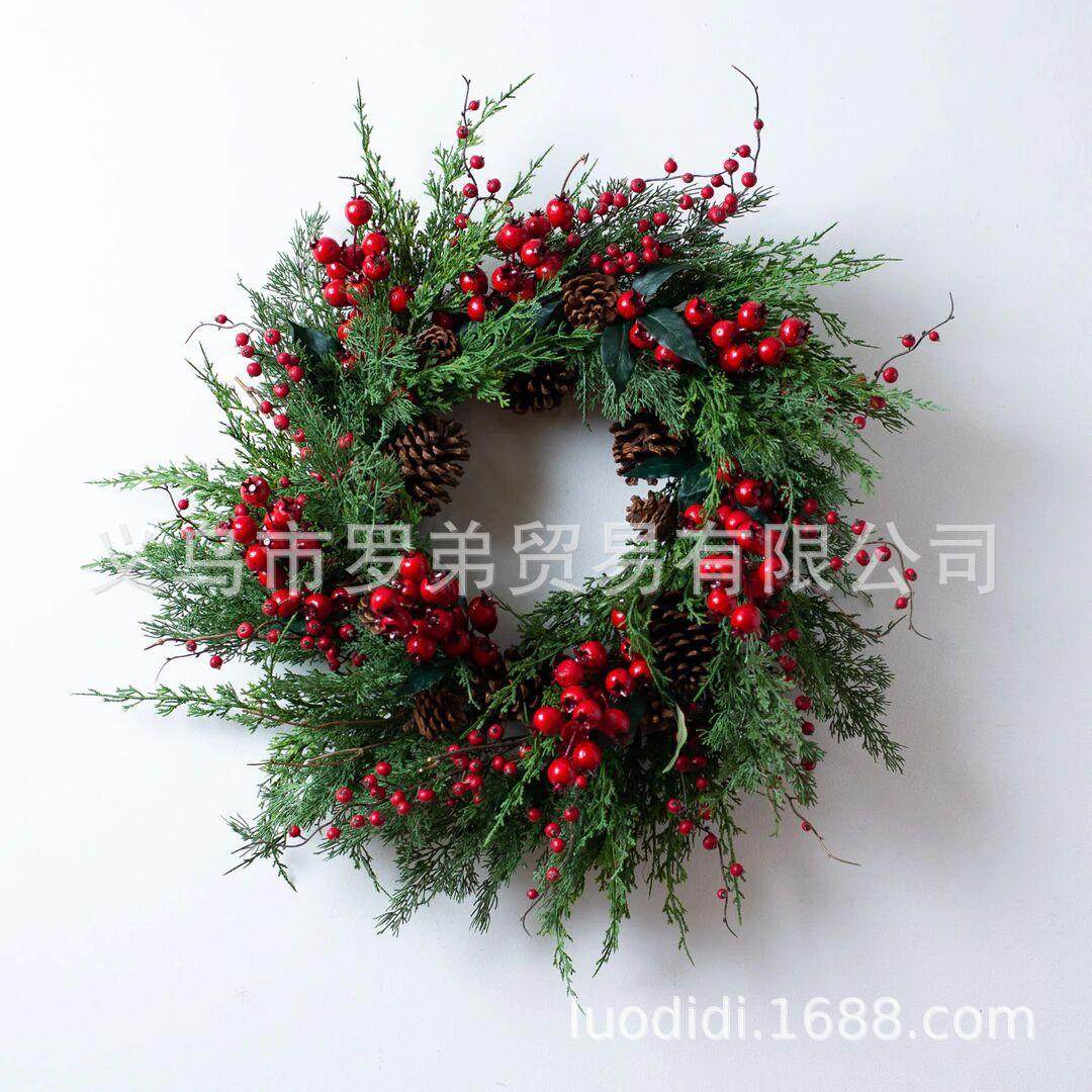 叶圣诞花环门挂藤圈泡红果PE果QTZ装饰沫花环天然松圣诞门头挂饰,节庆用品/礼品,装扮布置套餐,淘宝优惠券,粉丝福利购,淘宝优惠卷