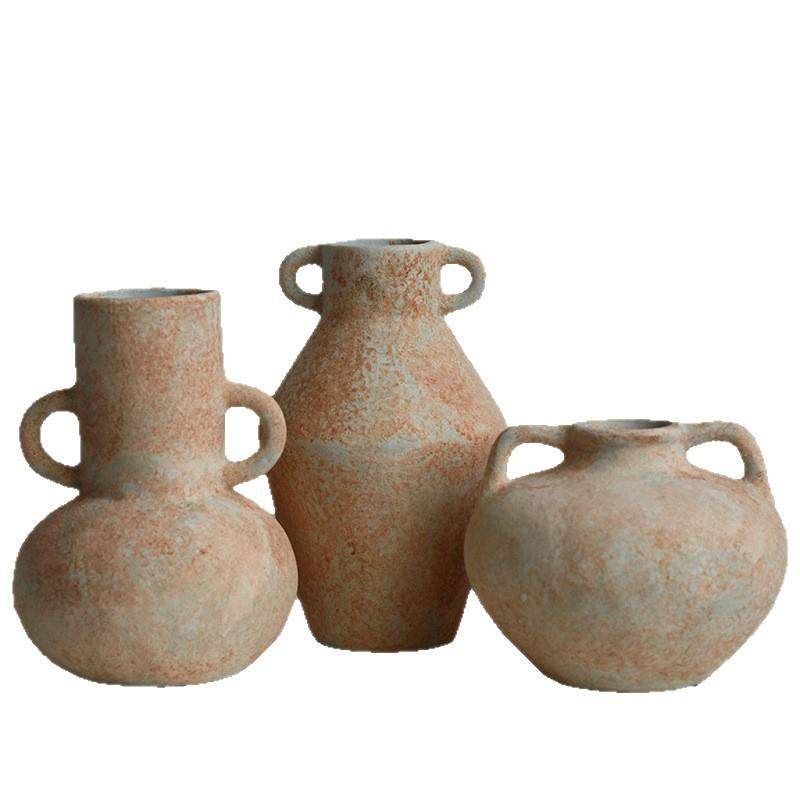 源景德镇侘寂禅意摆件双GBC耳插粗陶陶货罐花民宿复古陶风瓷花瓶,橡塑材料及制品,工业陶瓷,淘宝优惠券,粉丝福利购,淘宝优惠卷