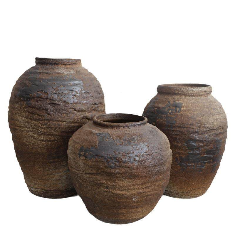 粗陶陶XGA罐花瓶复古瓷花风器侘寂摆件老陶民土陶罐缸水培花瓶宿,橡塑材料及制品,工业陶瓷,淘宝优惠券,粉丝福利购,淘宝优惠卷