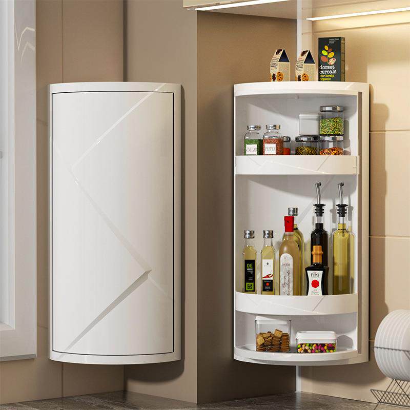 厨房转角柜旋转置物架壁挂调料架调料调味品三角拐角台面包邮