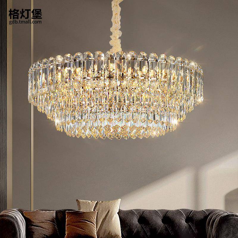 轻奢水晶吊灯客厅大灯2024年新款简约大气卧室灯奢华别墅餐厅灯具