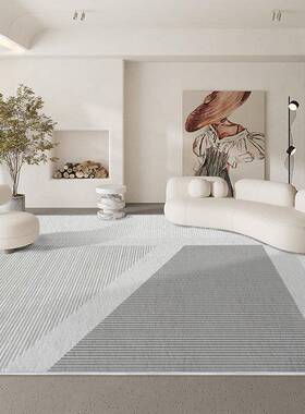 水洗背仿羊绒地毯客厅高级灰色风格茶几毯家用卧室房间整铺地垫