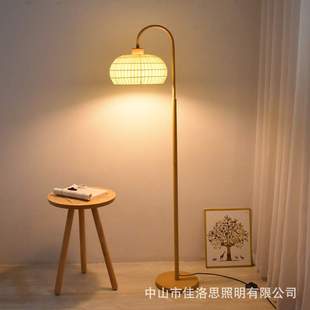 法式奶油风落地灯客厅卧室床头沙发边台灯民宿风布编灯氛围感调光