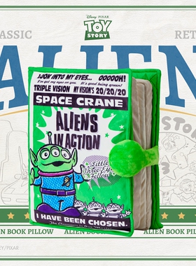 SUNDAY HOME 迪士尼三眼仔书本抱枕午睡靠垫潮玩周边创意生日礼物