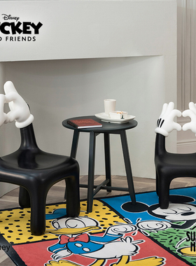 SUNDAYHOME mini米奇识心椅创意家居比心凳子爱心椅子迪士尼摆件