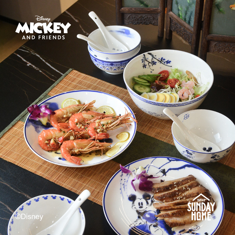 【家居好物】11件青花米奇餐具