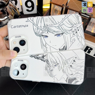 凌彩创艺鸣潮黑白卡提希娅手机保护壳适用苹 果16promax华为vivoiqooZ10Turb小米15pro一加13T红米70至尊IMD