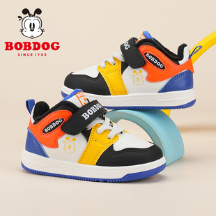 巴布豆儿童二棉鞋加绒板鞋男童女童女孩加棉运动鞋秋季秋冬新款女