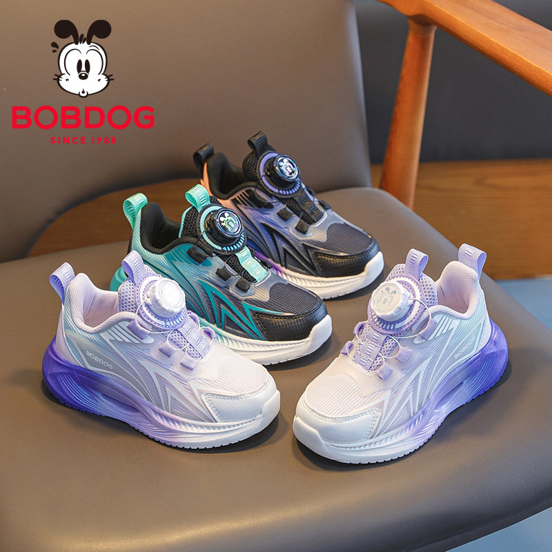 巴布豆儿童网面透气运动鞋2026新款休闲轻便软底防滑女款男款鞋子