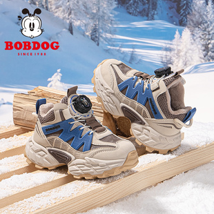 巴布豆儿童加绒保暖老爹鞋男童女童大童运动鞋品牌休闲炸街韩式风