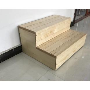 家用梯实木三步梯凳两用梯凳子台阶脚踏板凳登高梯二步梯踏步楼梯