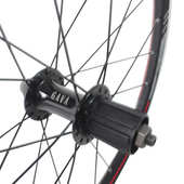 20寸小轮径自行车轮组前74mm轮毂折叠车406培林快拆变速前后轮组