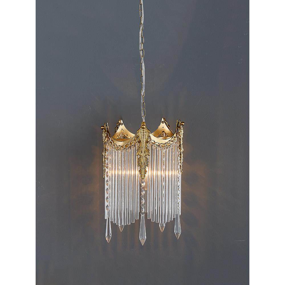 法式复古水晶小吊灯宫廷中古轻奢现代卧室床头过道玄关吧台灯