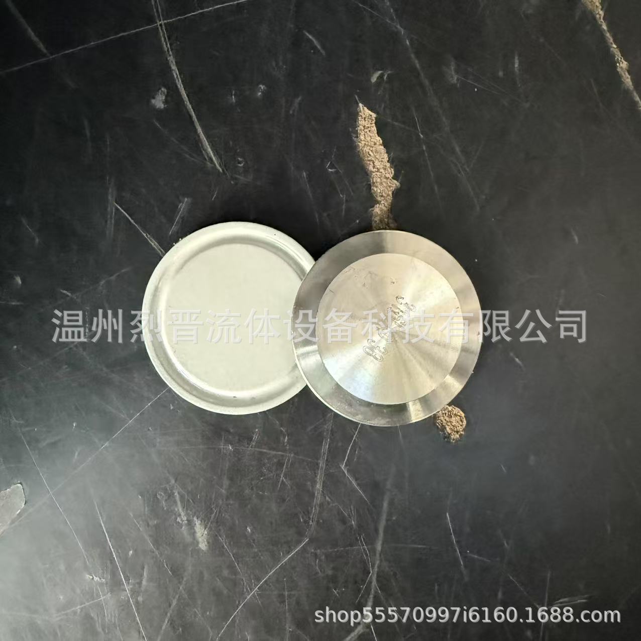 卫生级不锈钢衬四氟快装盲板耐腐蚀衬氟卡箍快开式法兰喷四氟盲板