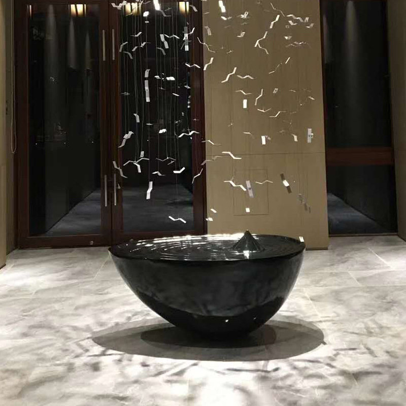 厂家加工户外大型水景浪花装饰艺术落地摆件酒店大堂玻璃钢雕塑