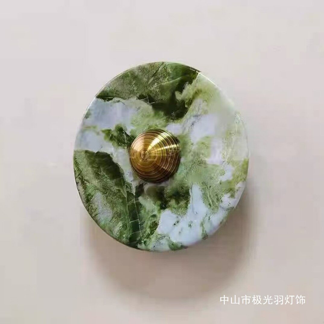 法式轻奢天然大理奢石壁灯客厅卧室床头过道玄关壁灯别墅楼梯壁灯