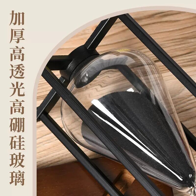 厂家直供复古沙漏30/60分钟玻璃轻奢北欧风格办公室家居摆件创意