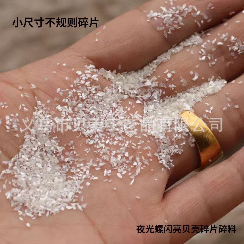 夜光螺闪亮贝壳碎片碎料 diy饰品配件 美甲亮片 手机装饰镶嵌材料