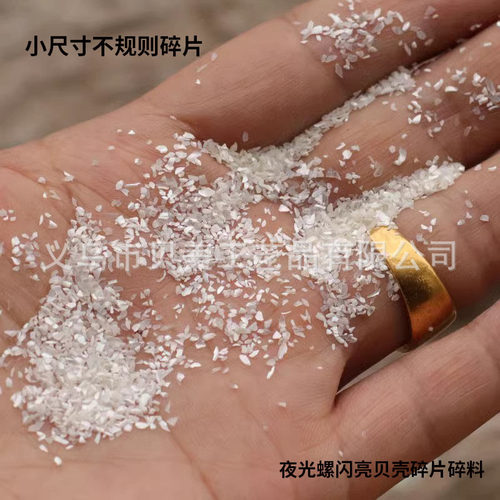 夜光螺闪亮贝壳碎片碎料 diy饰品配件 美甲亮片 手机装饰镶嵌材料