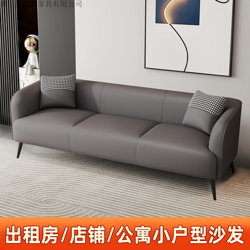 猫抓皮沙发小户型客厅双人两三人北欧出租房屋公寓布艺轻奢工作室