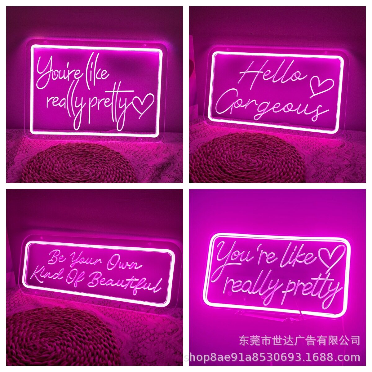 外贸电商led霓虹灯牌节日派对英文字母灯氛围装饰亚克力板霓虹灯