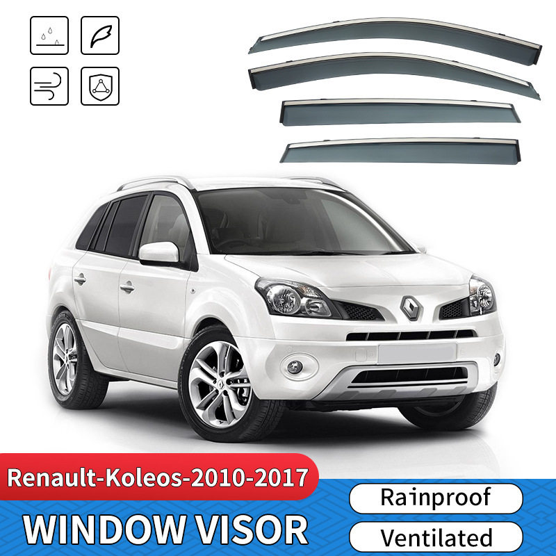 适用雷诺科雷傲晴雨挡雨遮阳板雨眉RenaultKoleosWindowvisor