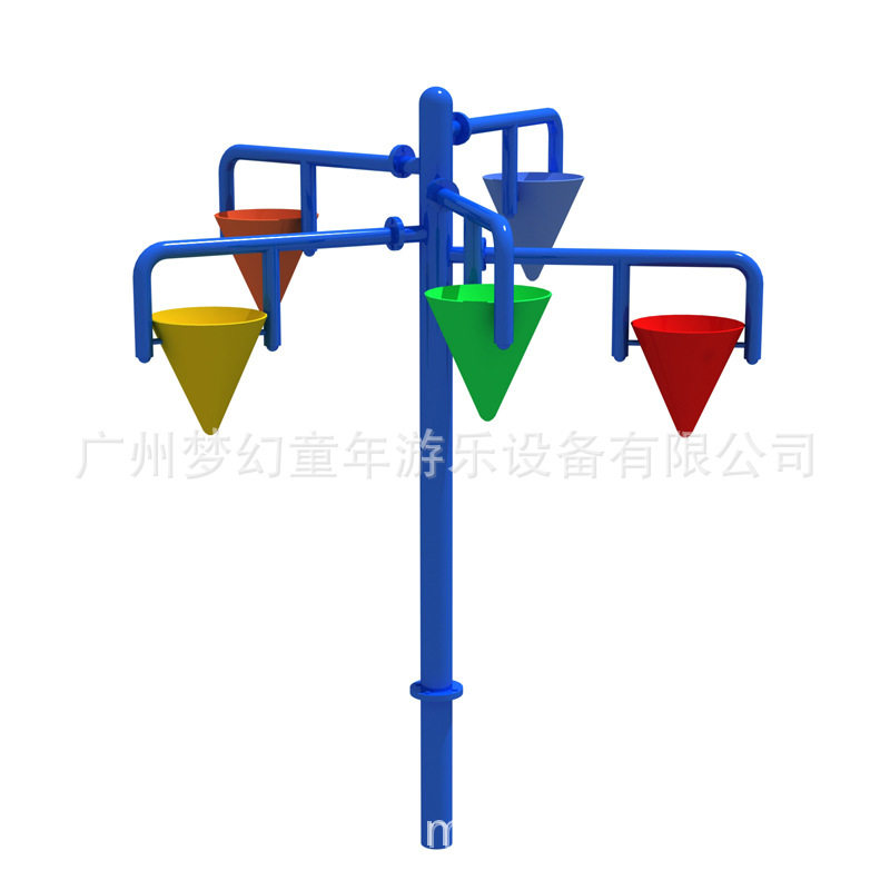 水上乐园小品戏水 玻璃钢漏斗戏水游乐 儿童池戏水设备