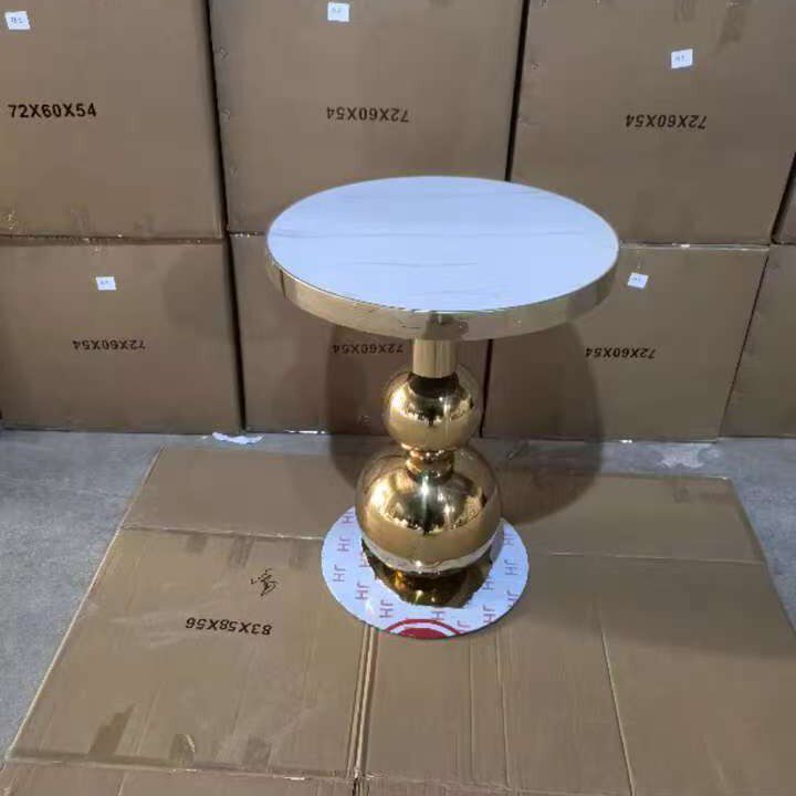 不锈钢洽谈桌家具腿小蛮腰桌脚圆桌喇叭底座岩板郁金香几支架子