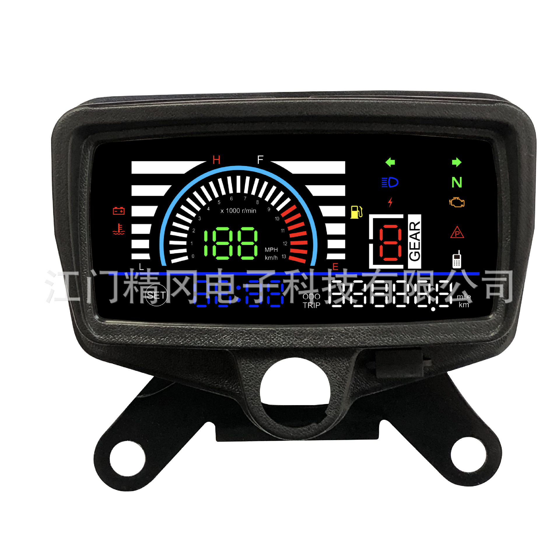 出口跨境热销产品CG125-150数字显示仪表-带USB充电功能-机械款