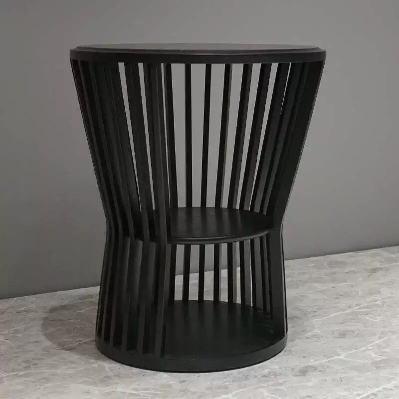 新中式实木茶几客厅现代轻奢沙发边几简约角几