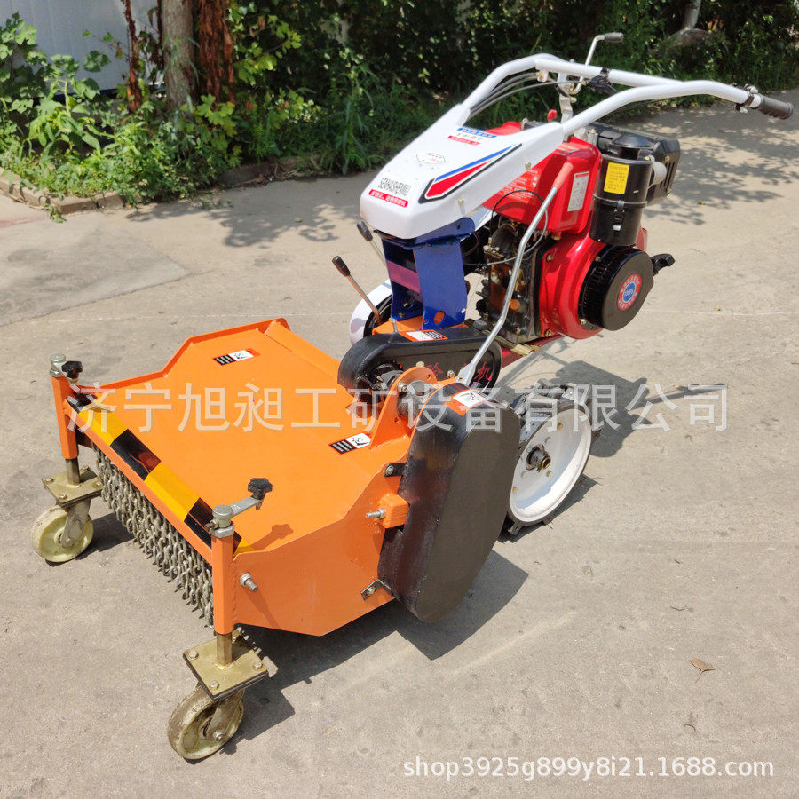 手推式柴油碎草还田机果树地打草粉碎机 自走式电启动割草留茬机