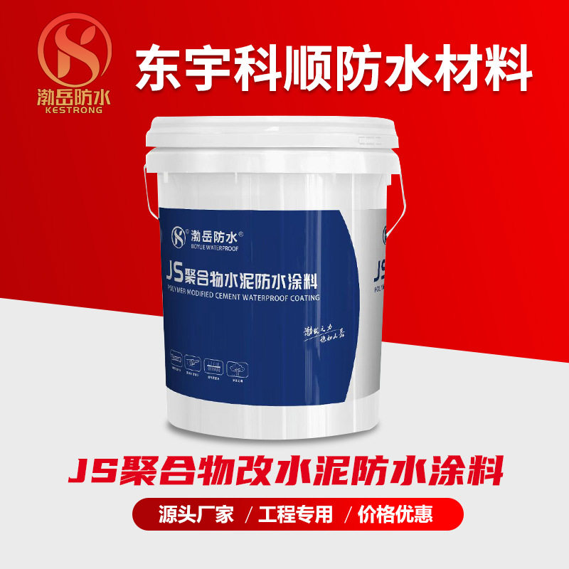 JS聚合物改水泥防水材料鱼池墙面卫生间厨房屋面补漏柔性防水涂料