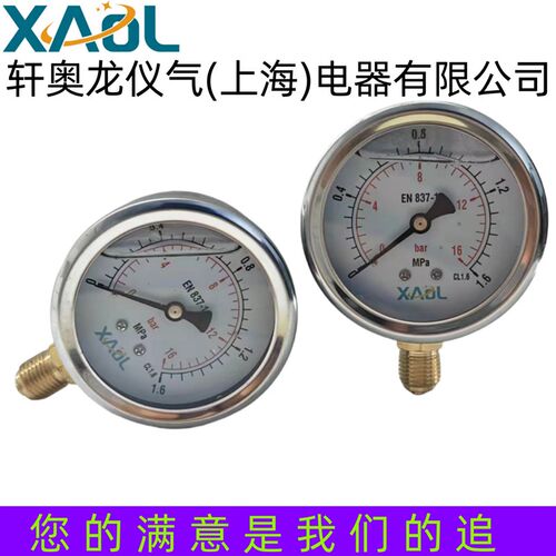 热销YN-c60T船用耐震压力表YN-60G1/4液压10BAR油压抗震真空负压