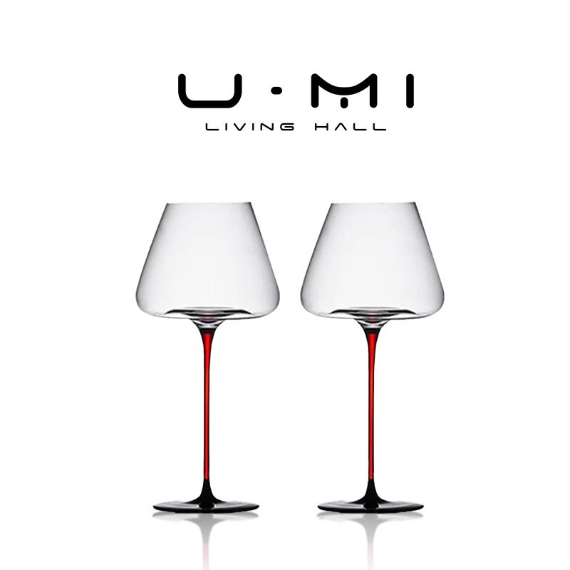 U Mi LIVING·黑领|酒具德国勃艮第轻奢高脚杯高颜值家用红酒杯