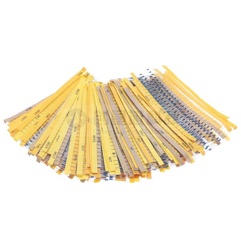 2425个97种规格 1/8W五色环电阻混装 1R-1M 1%精度 金属膜电阻包