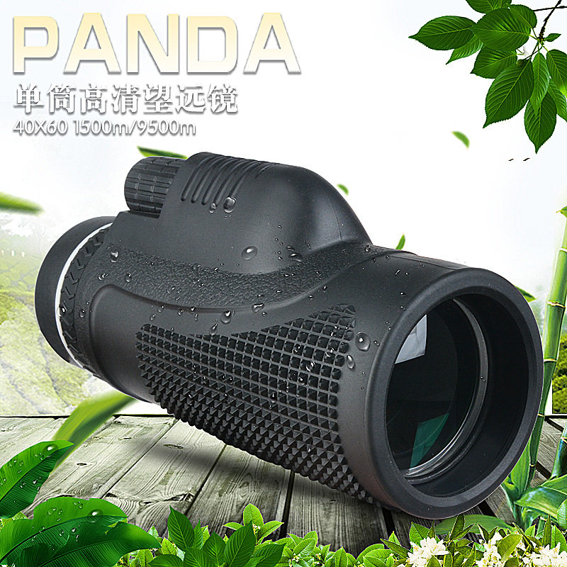 新品爆款便携式40x60麻点月牙款高倍高清单筒旅游手机望远镜