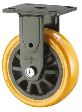 SUPO向荣动力5寸承重型工业定向橙色PU聚氨酯脚轮J07S-04-125-222