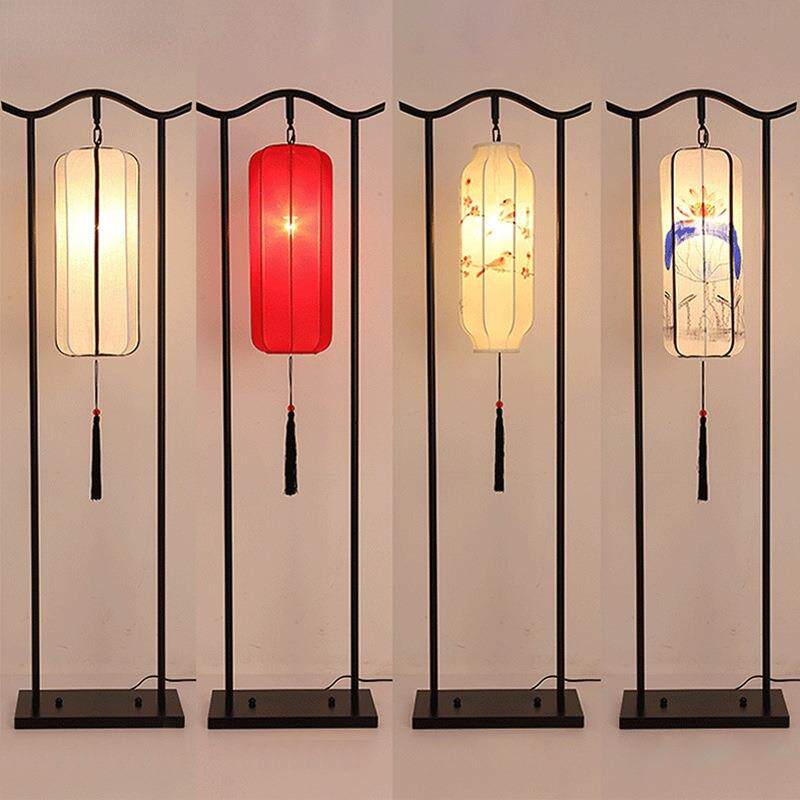 新中式古典中国风落地灯简约客厅卧室书房仿古布艺复古落地台灯