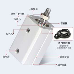 ACQ薄型氣缸CQ2系列32 100大缸徑大推力氣缸