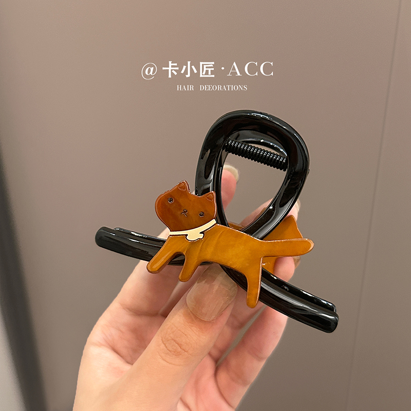 2024新款高级感醋酸猫咪抓夹发饰