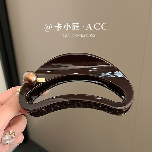 美拉德气质珍珠抓夹女高级感发夹
