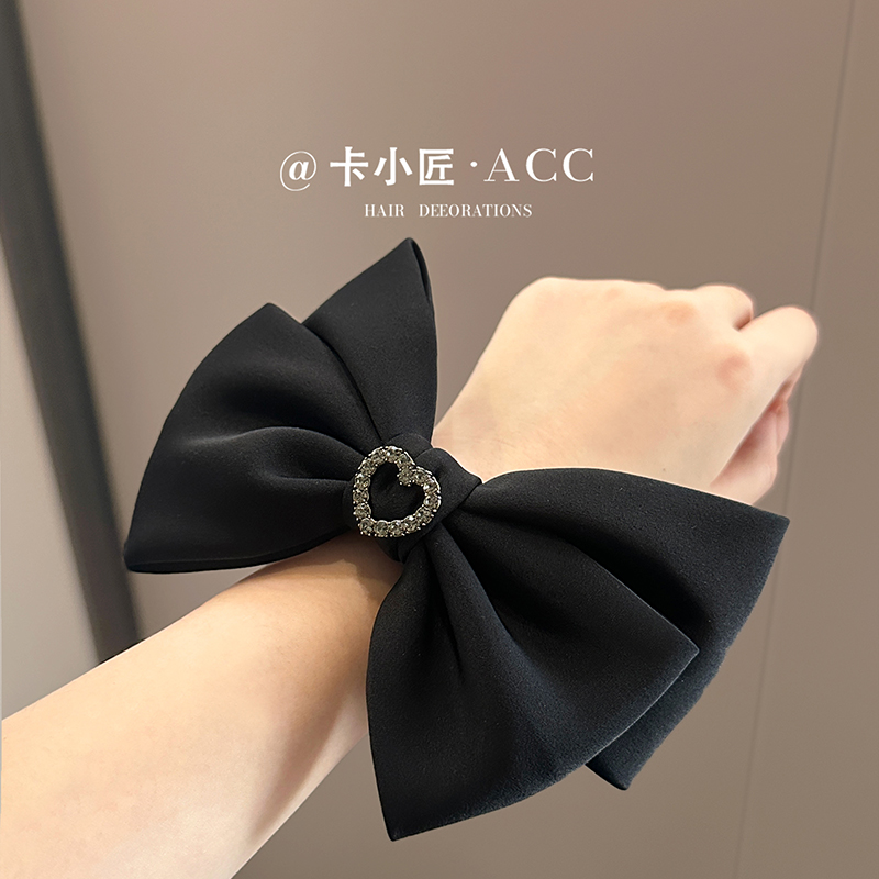 水钻爱心蝴蝶结发绳女扎马尾发圈