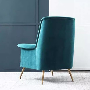 北欧沙发椅简约现代休闲丝绒轻奢单人沙发客厅阳台卧室懒人休闲椅