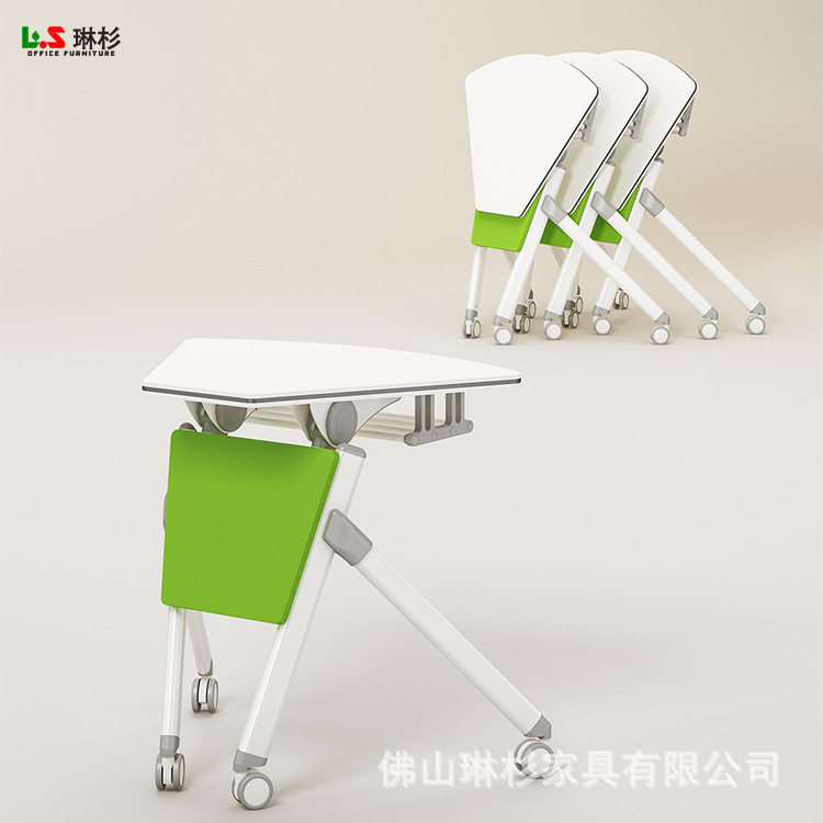 扇形培训桌架折叠培训桌架带活动刹车轮FT-010A培训桌架不含面板