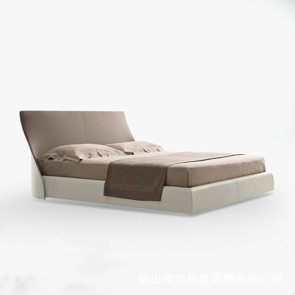 意式极简阿尔特床现代网红设计师款简约奶油风客厅家具布艺床卧室